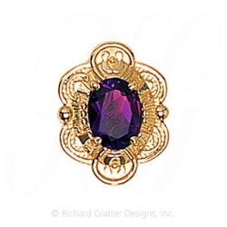 GS509 RG - 14 Karat Gold Rhodolite Garnet Slide 